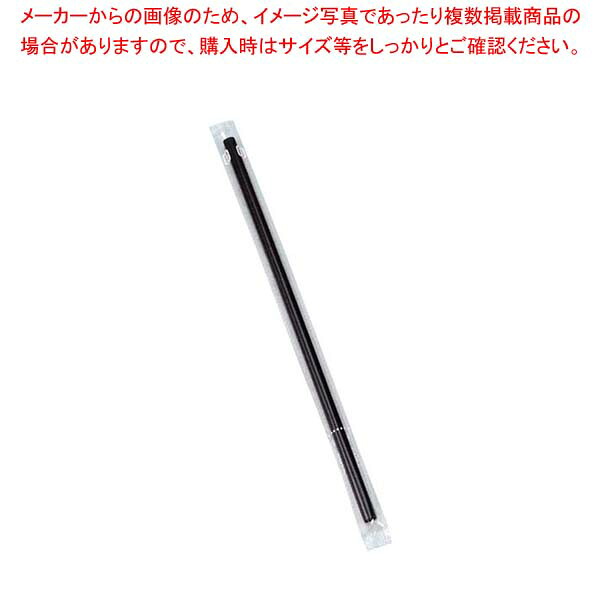 【まとめ買い10個セット品】 カラーストロー透明袋入り(500本入)ストレート 黒 φ6×210