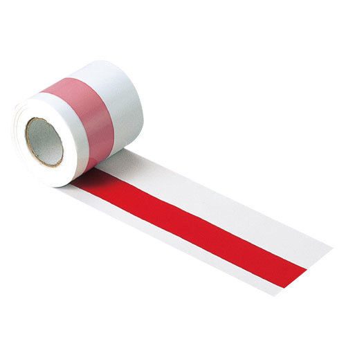【まとめ買い10個セット品】ビニール紅白テープ 7.5cm×90ｍ 61-247-9-1 【 販促用品 イベント用品 紅白幕・テント ビニール製紅白テープ紅白幕/セール用品 】【販促用品 ディスプレー 旗 国旗 紅白幕 オープン幕 フラッグ 店舗 セール 広告 商品 業務用】