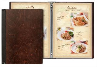 その他 高質で安価 まとめ買い10個セット品 カフェメニューブック メニュー表ファイル 飲食店用品 メニュー表 レストラン メニューファイル ブックファイル おしゃれ メニューブック 飲食店 メニュー表 カフェ 5 1660 0301 Sho 105 木製メニューブック