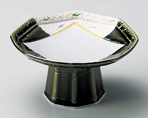 【まとめ買い10個セット品】和食器 オ027-018 織部間取りラスター彩八角高台鉢【キャンセル/返品不可】|厨房卸問屋 名調