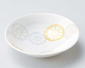 【まとめ買い10個セット品】和食器 カ053-118 黄れんこん4.5浅鉢【キャンセル/返品不可】