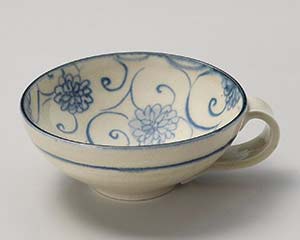 【まとめ買い10個セット品】和食器 ミ056-178 安南花唐草 手付きデザート鉢【キャンセル/返品不可】