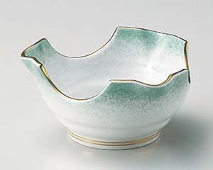 【まとめ買い10個セット品】和食器 ト057-168 ヒスイ吹割山椒小鉢【キャンセル/返品不可】
