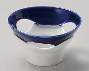 【まとめ買い10個セット品】和食器 ミ059-078 ルリ釉穴ヌキ小鉢【キャンセル/返品不可】