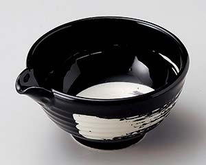 【まとめ買い10個セット品】和食器 ロ073-248 黒釉白刷毛3.6片口鉢【キャンセル/返品不可】｜厨房卸問屋 名調