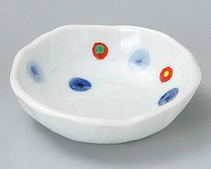【まとめ買い10個セット品】和食器 ミ085-518 上絵水玉豆皿【キャンセル/返品不可】｜厨房卸問屋 名調