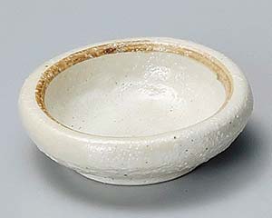 【まとめ買い10個セット品】和食器 ア089-308 粉引玉渕珍味【キャンセル/返品不可】