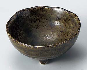 【まとめ買い10個セット品】和食器 カ089-148 織部結晶三つ足鉢 小【キャンセル/返品不可】