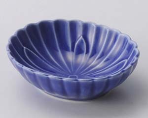 【まとめ買い10個セット品】和食器 ロ093-418 ルリ菊型小判珍味【キャンセル/返品不可】