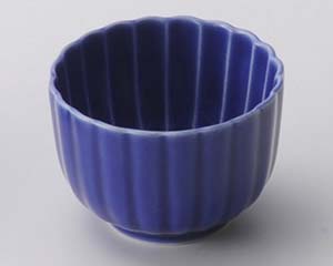 【まとめ買い10個セット品】和食器 ロ093-248 菊型珍味(ブルー)【キャンセル/返品不可】