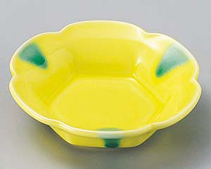 【まとめ買い10個セット品】和食器 ミ097-078 黄釉グリーン流六ツ山小鉢【キャンセル/返品不可】｜厨房卸問屋 名調