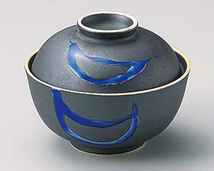 【まとめ買い10個セット品】和食器 ミ109-118 黒釉ルリ流し円菓子碗【キャンセル/返品不可】