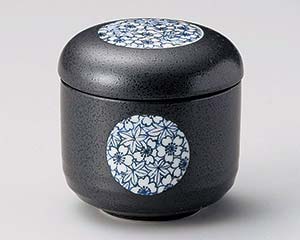 【まとめ買い10個セット品】和食器 ホ113-048 黒丸紋丸むし碗【キャンセル/返品不可】