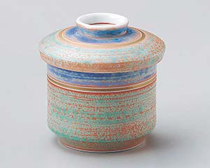 【まとめ買い10個セット品】和食器 ミ114-088 ヌリ分三彩竹型むし碗【キャンセル/返品不可】
