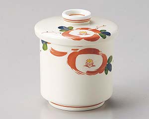 【まとめ買い10個セット品】和食器 ウ114-058 黄釉花絵むし碗【キャンセル/返品不可】