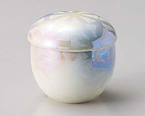 【まとめ買い10個セット品】和食器 カ114-098 ラスター銀彩二色吹むし碗(小)【キャンセル/返品不可】