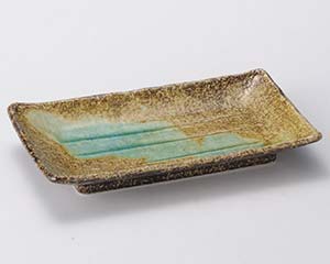 【まとめ買い10個セット品】和食器 ミ151-388 岩清水長角焼物皿【キャンセル/返品不可】