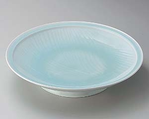 和食器 ト172-268 青白磁静流9.0皿 【卸問屋名調 おしゃれ 食器 テーブルウェア 業務用 居酒屋 レストラン 喫茶店 ホテル 家庭用】