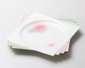 【まとめ買い10個セット品】和食器 ユ191-108 淡雪二色吹 千代折角小皿【キャンセル/返品不可】