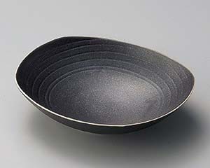 【まとめ買い10個セット品】和食器 ア199-058 黒釉だ円盛皿【キャンセル/返品不可】|厨房卸問屋 名調