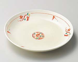 【まとめ買い10個セット品】和食器 ホ213-088 赤絵みのり7.0皿【キャンセル/返品不可】