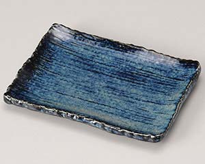 【まとめ買い10個セット品】和食器 ハ221-178 藍渕厚四角千筋取り皿【キャンセル/返品不可】｜厨房卸問屋 名調