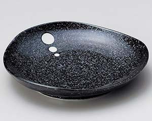 【まとめ買い10個セット品】和食器 ヤ231-618 ドット黒三角4.0皿【キャンセル/返品不可】