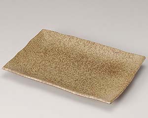 【まとめ買い10個セット品】和食器 ス237-098 黒茶吹10号長角皿【キャンセル/返品不可】