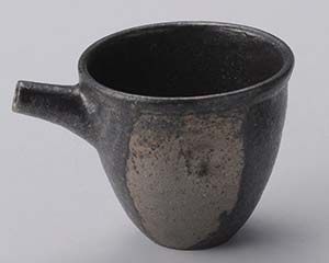 【まとめ買い10個セット品】和食器 メ282-228 黒窯変片口注器【キャンセル/返品不可】