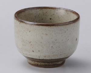 【まとめ買い10個セット品】和食器 テ284-228 粉引唐津釉丸グイ呑【キャンセル/返品不可】