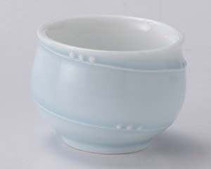 【まとめ買い10個セット品】和食器 ト284-328 水青磁うず一珍反グイ呑【キャンセル/返品不可】