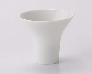 【まとめ買い10個セット品】和食器 カ287-368 白磁一献盃ラッパ【キャンセル/返品不可】｜厨房卸問屋 名調