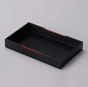 【まとめ買い10個セット品】和食器 イ296-288 アジ口黒塗盆【キャンセル/返品不可】｜厨房卸問屋 名調