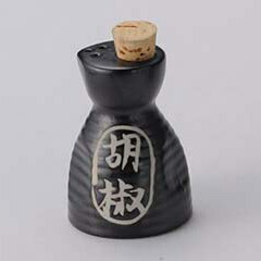 【まとめ買い10個セット品】和食器 イ296-578 黒マット六兵衛胡椒入【キャンセル/返品不可】|厨房卸問屋 名調