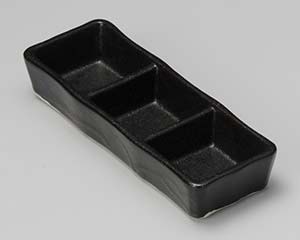 【まとめ買い10個セット品】和食器 ロ306-098 瀬戸黒三品皿(小)【キャンセル/返品不可】|厨房卸問屋 名調