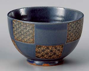 【まとめ買い10個セット品】和食器 テ339-198 藍市松青海波夏目深口5.0丼【キャンセル/返品不可】｜厨房卸問屋 名調