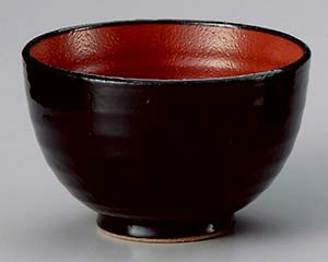 【まとめ買い10個セット品】和食器 テ339-168 赤と黒夏目深5.0丼【キャンセル/返品不可】|厨房卸問屋 名調