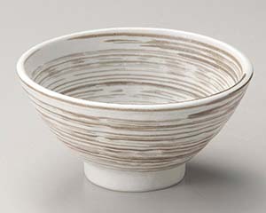 【まとめ買い10個セット品】和食器 イ342-348 うず刷毛白釉 中丼【キャンセル/返品不可】