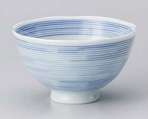 【まとめ買い10個セット品】和食器 ロ366-628 紺千筋飯碗小【キャンセル/返品不可】|厨房卸問屋 名調