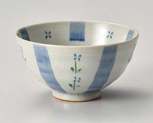 【まとめ買い10個セット品】和食器 ア372-318 花十草茶碗青【キャンセル/返品不可】｜厨房卸問屋 名調