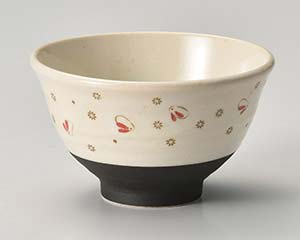 【まとめ買い10個セット品】和食器 キ373-368 いぶしウサギ(赤)茶碗【キャンセル/返品不可】|厨房卸問屋 名調