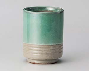 【まとめ買い10個セット品】和食器 カ375-178 青益子切立寿司湯呑【キャンセル/返品不可】|厨房卸問屋 名調