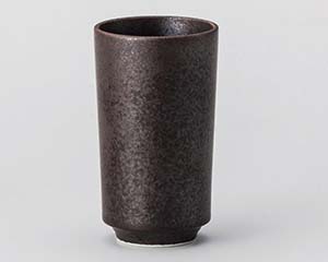 【まとめ買い10個セット品】和食器 カ378-198 黒マット長湯呑【キャンセル/返品不可】
