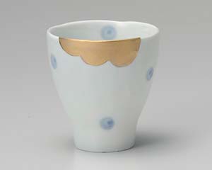【まとめ買い10個セット品】和食器 ミ385-158 金波呉須水玉湯呑【キャンセル/返品不可】|厨房卸問屋 名調