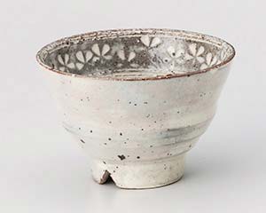 【まとめ買い10個セット品】和食器 ユ387-228 黄釉花三島高台煎茶【キャンセル/返品不可】|厨房卸問屋 名調