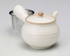 【まとめ買い10個セット品】和食器 ハ395-168 粉引新型六兵衛急須【キャンセル/返品不可】