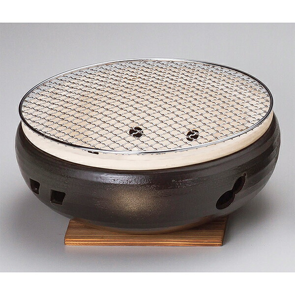 和食器 ス416-018 伊勢コンロ丸10号(金網・敷板付)【卸問屋名調 おしゃれ 食器 テーブルウェア 業務用 居酒屋 レストラン 喫茶店 ホテル 家庭用】｜厨房卸問屋 名調
