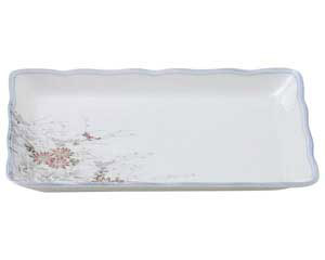 【まとめ買い10個セット品】和食器 オ442-418 古染錦春日野 波型8.0皿【キャンセル/返品不可】