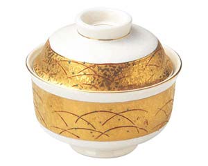 【まとめ買い10個セット品】和食器 ツ107-018 萬月金月花菓子碗(小)【キャンセル/返品不可】