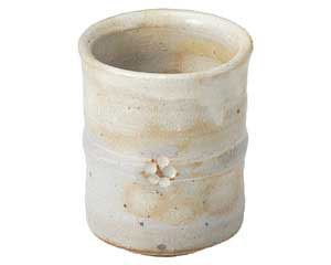 【まとめ買い10個セット品】和食器 ミ378-138 手造り粉引華紋(土物)長湯呑【キャンセル/返品不可】｜厨房卸問屋 名調